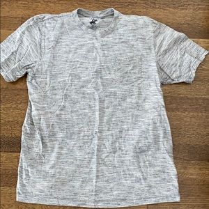 gray polo shirt